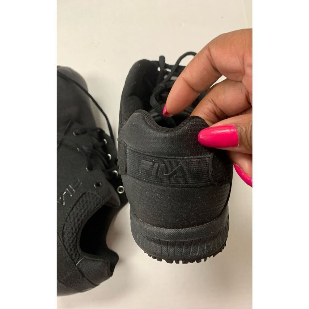 Fila Memory Foam Layers Non Slip Black Comfort Sn… - image 8